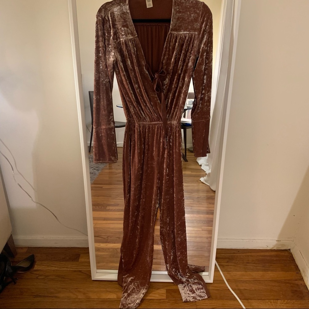 Hot as hell HAH velvet jumpsuit size S BD - Picture 7 of 11